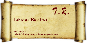 Tukacs Rozina névjegykártya